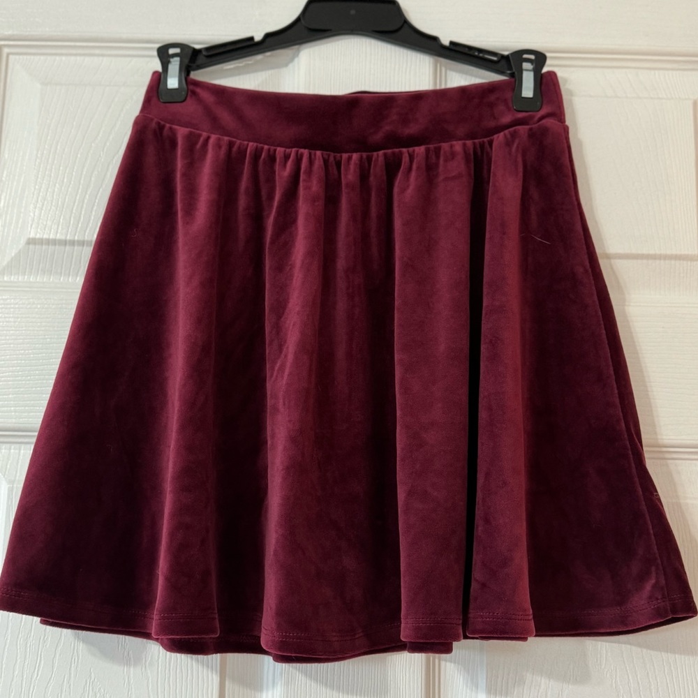Hippie Rose Velvet Mini Skirt. Size S.